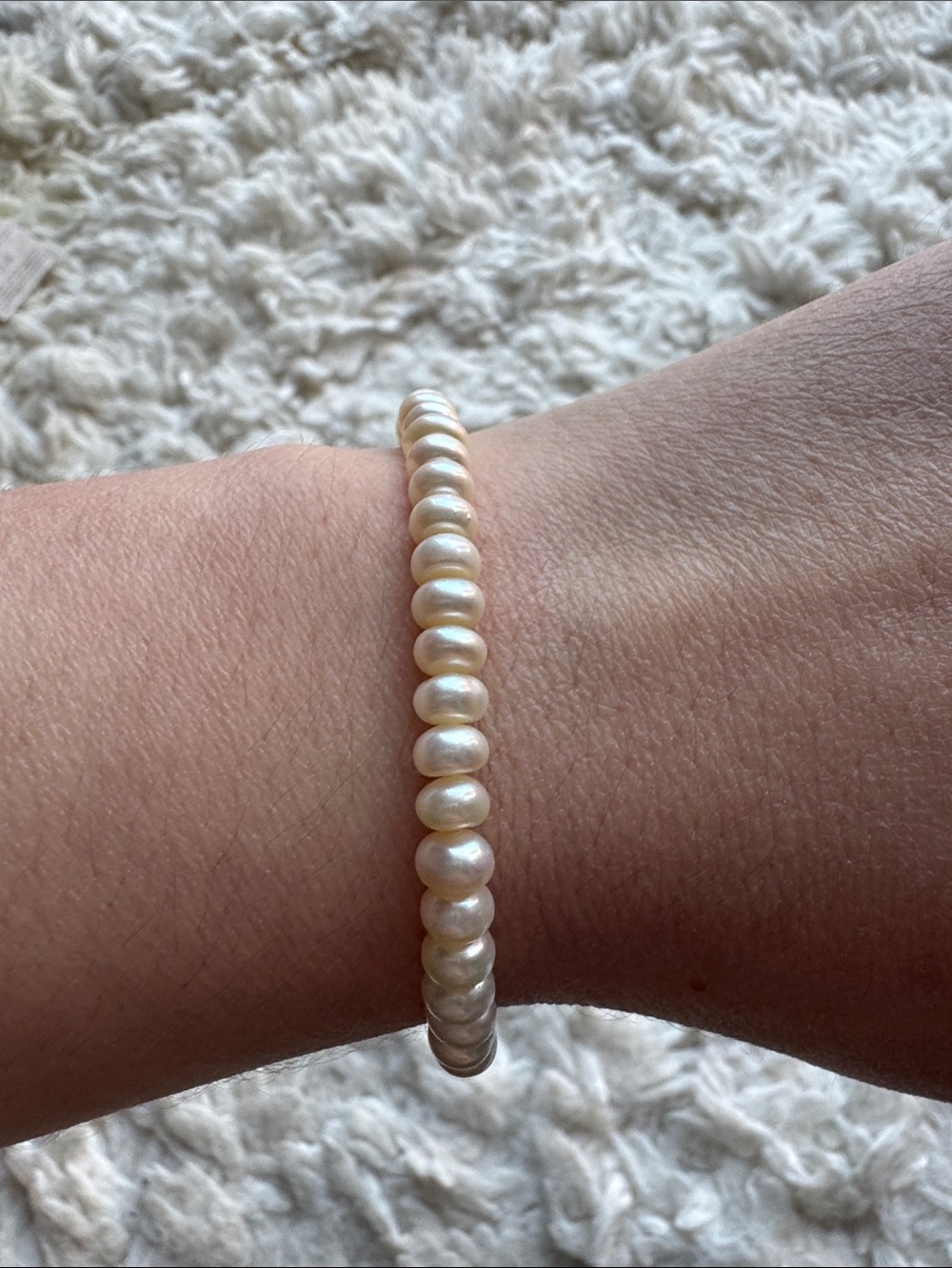 10K Button Pearl Bracelet